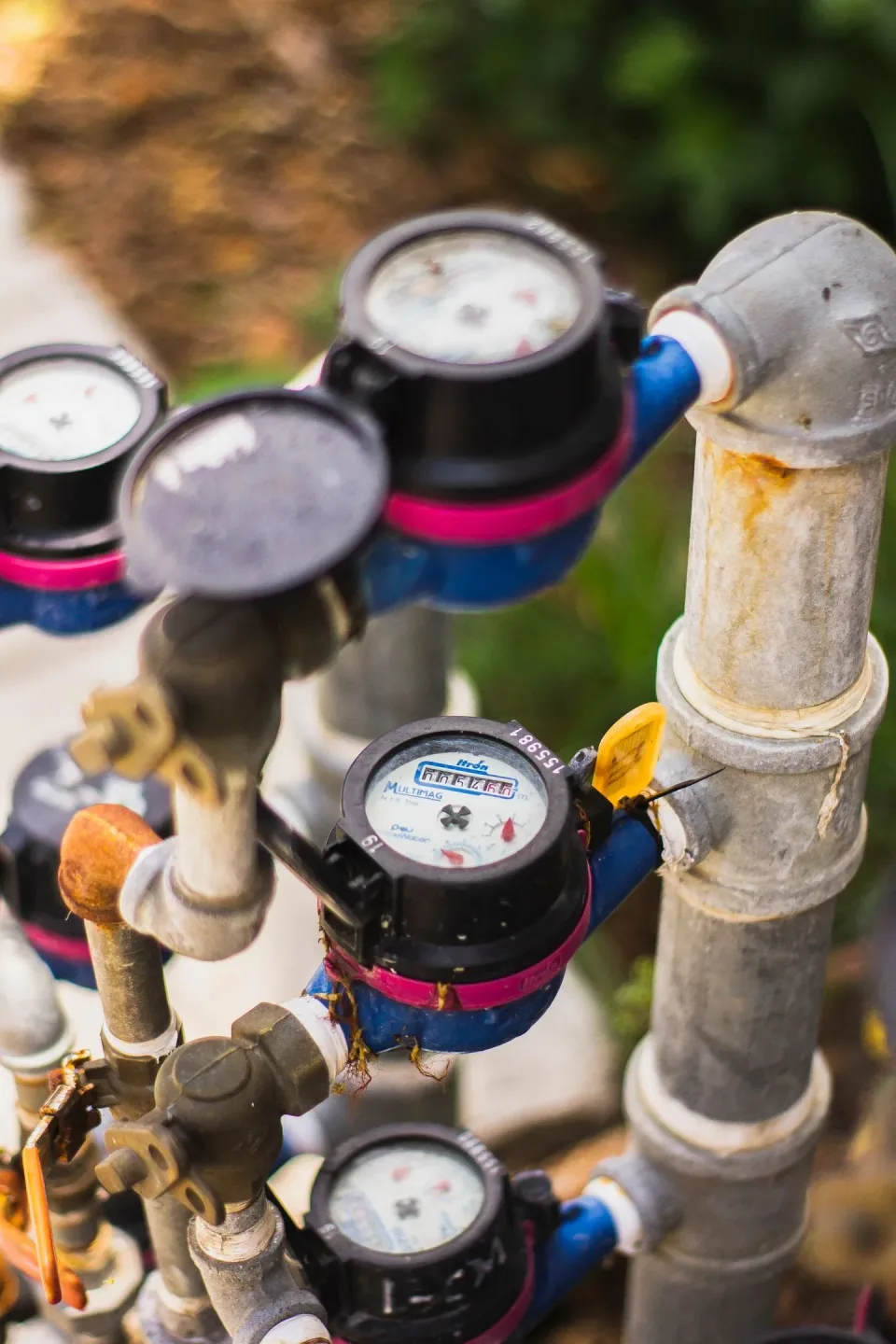 Water Meter — Industrial — Water Meter, Metal Pipe, Pipe Fitting, Industrial, Water Damage
